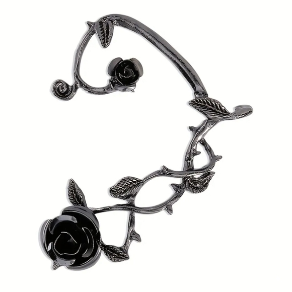 Elvish/Boho/Gothic/Vampiric/Fairy Rose Flower Design Ear Wrap - Picture 4 of 4
